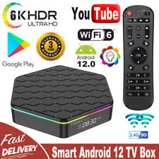 Android 12.0 Smart TV Box 6K HDMI Quad Core HD 2.4G/5G WIFI Media Stream Player