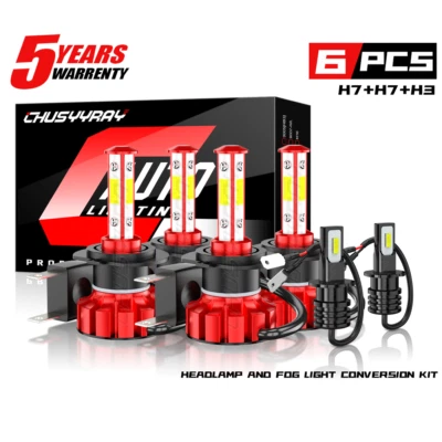 Kits blancos de luces antiniebla de haz alto bajo Saab 9-3 2004-2007 6000 k 6x Foto 1 de 4