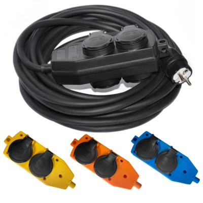 Cable Electrique H07RN-F 3x2,5 mm/ 3x1,5mm rallonge électrique avec Bloc Prises