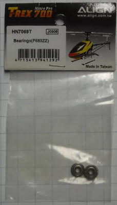 Align Trex 700 Nitro Pro Bearing (F683ZZ) HN7069T J0908 new (2) 4713413941292 - Image 1 of 2