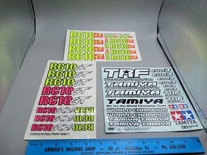 RC RACING BODY DECAL STICKER SETS RC CAR Or Other Model Vehicles Tamiya - Picture 1 of 6