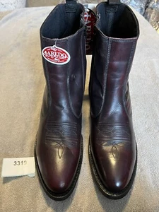 Men’s Laredo Fletcher Side Zipper Western Boot, 10 D, 62078, Black Cherry, READ - Picture 1 of 9