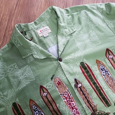 Camisa de manga corta con botones Royal Creations hecha en Hawaii para hombre 2XL Foto 1 de 4