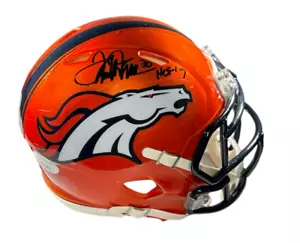 Terrell Davis Signed Denver Broncos Flash Mini Helmet w HOF JSA Witness COA - Picture 1 of 3