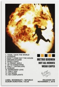Metro Poster Boomin Not All Heroes Wear Capes Music Album Cover Posters for Room - Picture 1 of 6