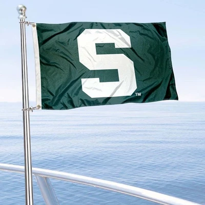 COLLEGE FLAGS AND BANNERS CO. Michigan State MSU Spartans Boat and Golf Cart Flag