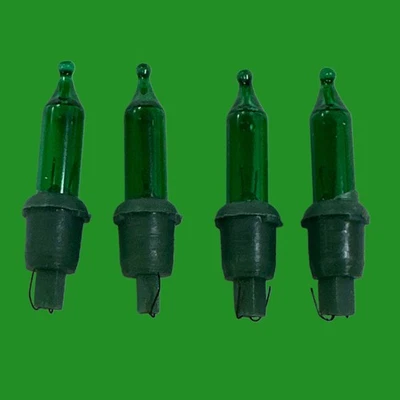 4X 12V Push In Grünen Farbigem Ersatz Weihnachtsbaum Lichtbirnen Fairy Xmas - Bild 1 von 4