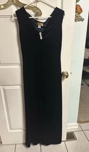 Jessica McClintock Vintage 90er Kleid Dress blau Stretch ärmellos figurbetont Gr. 8 Medium - Bild 1 von 9