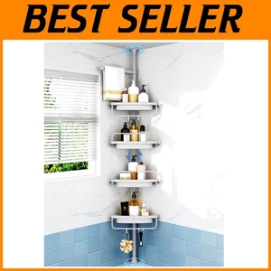 Adjustable Shower Caddy Organizer, 4 Shelves, Rustproof Grey - Picture 1 of 9