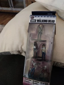 AMC The Walking Dead Nano Metalfigs 5 Pack Die-Cast Figure Collector Set Pack G6 - Picture 1 of 3