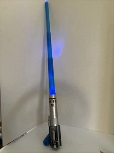 Star Wars Blade Builders Obi-Wan Blue Electronic 30" Lightsaber Hasbro 2015 - Picture 1 of 5
