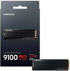 Samsung SSD 9100 PRO with Heatsink 2TB, PCIe 5.0x4 M.2 2280 (MZ-VAP2T0CW) New!!! - Afbeelding 1 van 1