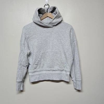 Женская толстовка с капюшоном Lululemon Warm Down Heather Vapor Размер 4 Тренажерный зал Спортивные тренировки - Изображение 1 из 4