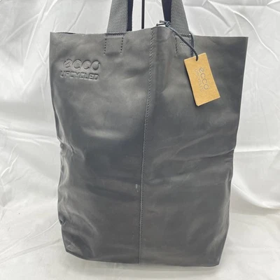 Ecco Unisex Upcycled North South Tote Bag Leather Black - Image 1 of 4