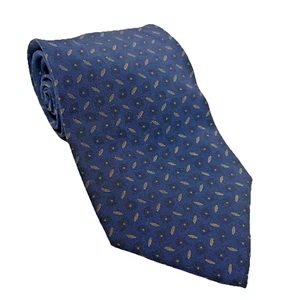 Vintage COACH Mens ITALIAN SILK NECK TIE Floulard Dark Navy CLASSIC Italy - Picture 1 of 3