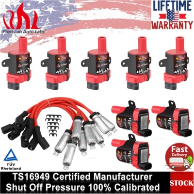 Kit de 8 cables de bobina de encendido y bujía para Chevrolet GMC Cadillac 1500 2500 3500 Foto 1 de 4