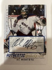 2007-08 In the Game Between the Pipes Goalie Graphs Autograph Al Montoya A-AM