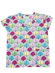 Womens Fashion Medical Nursing Scrub Tops Printed 5 colors shells S - Picture 1 of 2