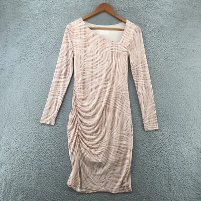 Isabel By Ingrid & Isabel Maternity Bodycon Dress Women XS Beige Long Sleeve NEW - Image 1 of 4