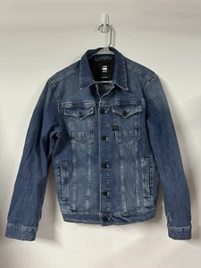 Herren G-Star RAW Arc 3D Denim Jeansjacke Größe M Blau Taschen - Bild 1 von 8