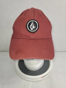 Volcom Stretch Fit Baseball Hat Mens S M Maroon Black White  Logo Embroidered - Picture 1 of 8