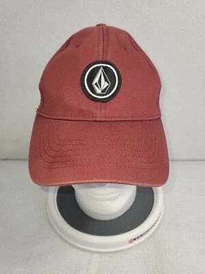 Volcom Stretch Fit Baseball Hat Mens S M Maroon Black White  Logo Embroidered - Image 1 of 4