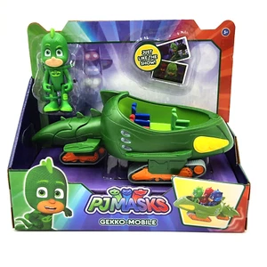 PJ Masks Gekko Action Figure Gekko Mobile Vehicle Car Set Green 2018 New - Picture 1 of 14