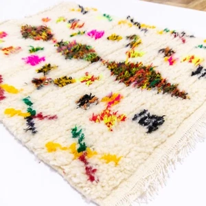 Berber Rug Small Colorful Moroccan Rug, 2x3 Handmade wool Bathroom Nursery Rug - Picture 1 of 8