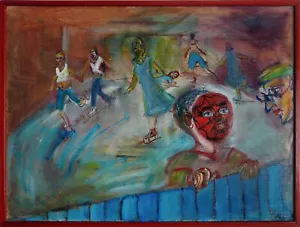 85x65 Original Naiv Konysheva Signed Spiderman Oil on Canvas Painting Ölgemälde - Bild 1 von 12