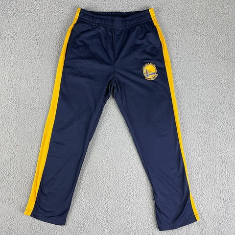NBA Golden State Warriors Basketball Active Sweatpants Blue Yellow Size Medium Cover