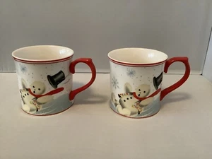 2 - Rosanna Weihnachten Oh What Fun! Schneemann Kaffeetassen 12 Unzen Top LN - Bild 1 von 6