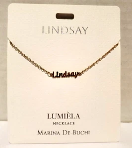 Lumiela Lindsay Personalized Necklace Marina De Buchi Nickel Free 15" To 20" - Picture 1 of 4