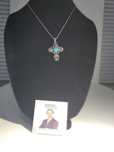 Collar Cruz Gems En Vogue Plata de Ley - Imagen 1 de 3