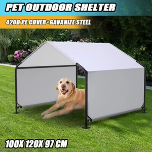 Pet Dog Cat Rabbit Chicken Outdoor Shelter Tent Covered Shed Shade Canopy House - Picture 1 of 5