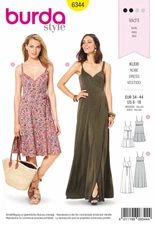 Burda Sewing Pattern 6344 Dresses 8-18