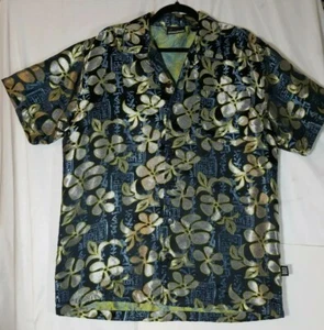 ODO Mens Sz L Hawaiian Shirt With Short Sleeves, Tropical Design, Button Down - Picture 1 of 8