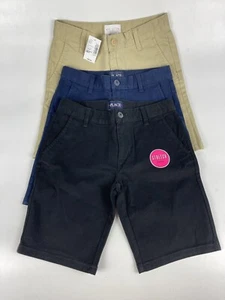 3 Childrens Place Shorts Girls 6x7 School Uniform Shorts Khaki Tan Navy Black - Picture 1 of 11