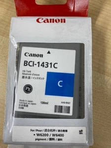 Genuine Canon BCI-1431C Cyan ink cartridges (130ML) OUT OF DATE STOCK - Picture 1 of 1