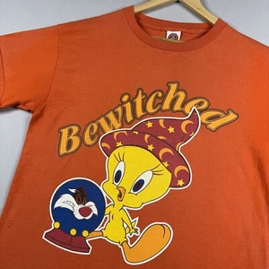 VTG Looney Tunes Halloween Shirt - 2000 - Tweety - Bewitched - Adult LARGE - Picture 1 of 8