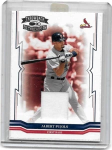 CAMISETA USADA ALBERT PUJOLS 2005 DONRUSS THROWBACK HILOS JUEGO #/250 - Imagen 1 de 1