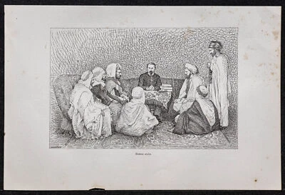 1883 - Office Arabic - engraving On Wood antique - Algeria - Bild 1 von 4