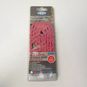 NOS KMC PINK For Single Speed Chain 1/2"X1/8" BICYCLE - Picture 1 of 4
