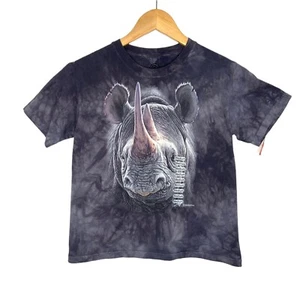 The Mountain Kids Rhinoceros graphic t shirt Sz Medium Gray Short Sleeve Rhino - Picture 1 of 5