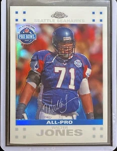 Walter Jones - White Refractor - 2007 Topps Chrome Football - Numbered /869 Pro  - Bild 1 von 1