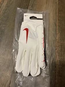 Nike Vapor Jet 7.0 weiß/rot Empfänger/Rücken Fußballhandschuhe Größe Erwachsene Large NEU - Bild 1 von 4
