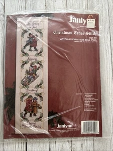 Vintage 1993 Janlynn gezählt Kreuzstich versiegelt Kit Weihnachten viktorianischer Glockenzug - Bild 1 von 5