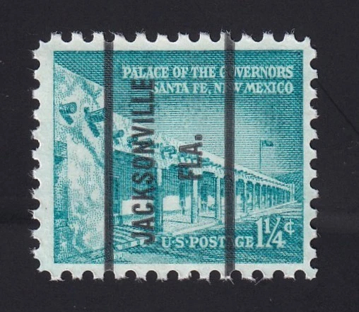 1031A-71 Palace of the Governors 1 ¼ c Bur Precancel “Jacksonsville FL" NH - Image 1 of 1