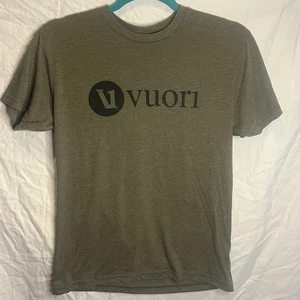 Vuori Shirt Wordmark Mens Small Green Graphic Cotton Blend  #V901 - Picture 1 of 6