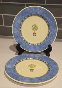 Royal Doulton Carmina TC 1277 Lemon Tree 9" Salad Plates Lot Of 2 Vintage - Picture 1 of 7