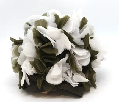 Gorra de salón Betty Dain floral bouffant vintage de los años 50 nueva de colección - blanco y negro- #717 Foto 1 de 4